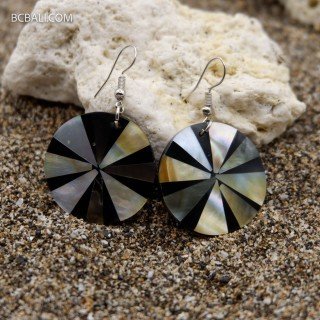 New Design Resin Shell Earrings by Balinese Artisans